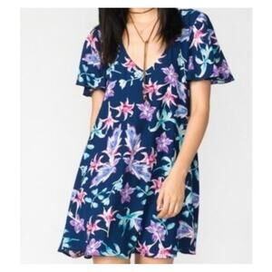 SMYM Show Me Your Mumu‎ Kylie Women’s Dress Navy Pink Floral Medium